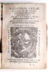 PROCOPIUS of Caesarea. De la Guerra di Giustiniano . . . contra i Persiani [etc.]. 1547 + De gli Edifici di Giustiniano. 1547